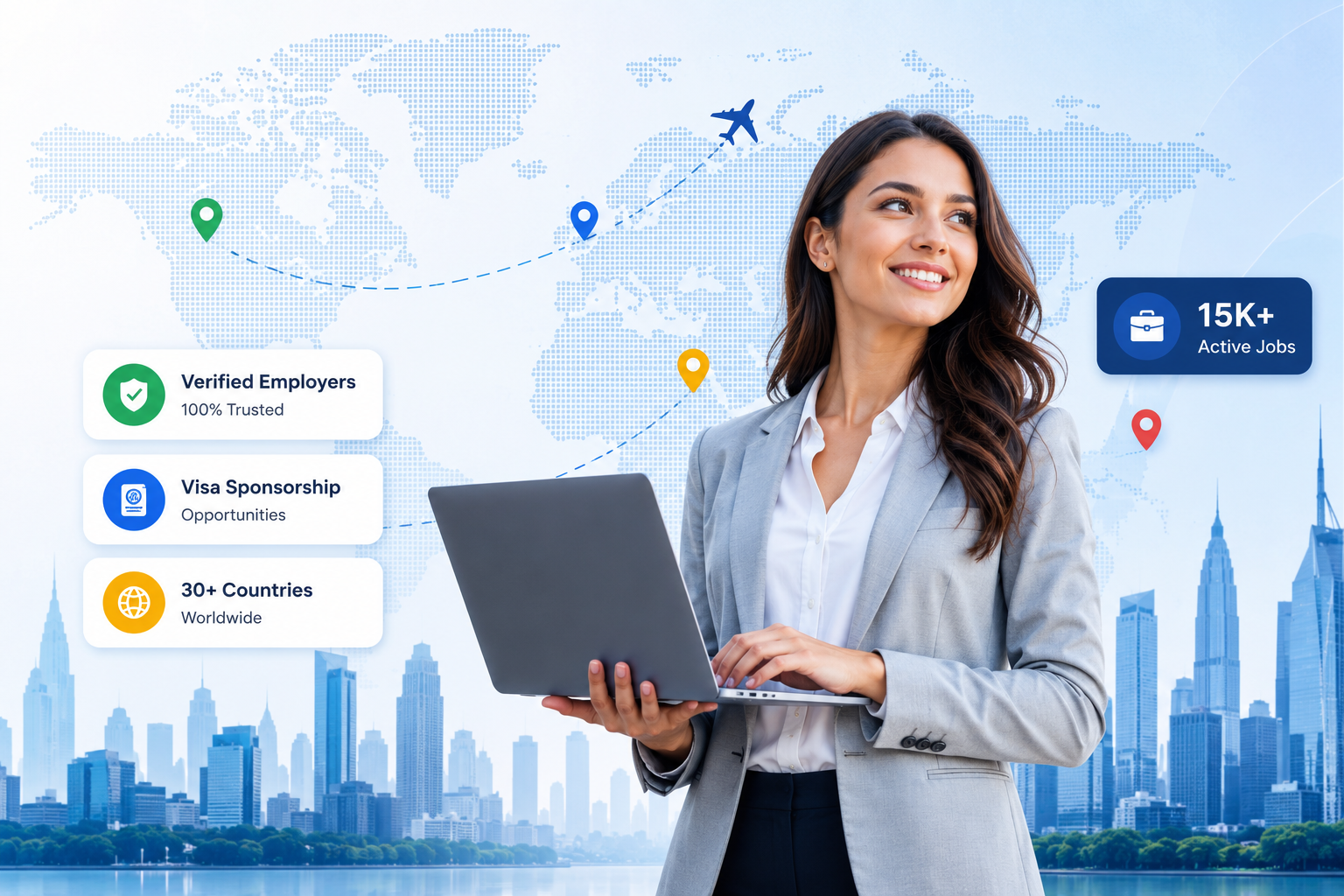 International job seekers exploring global career opportunities